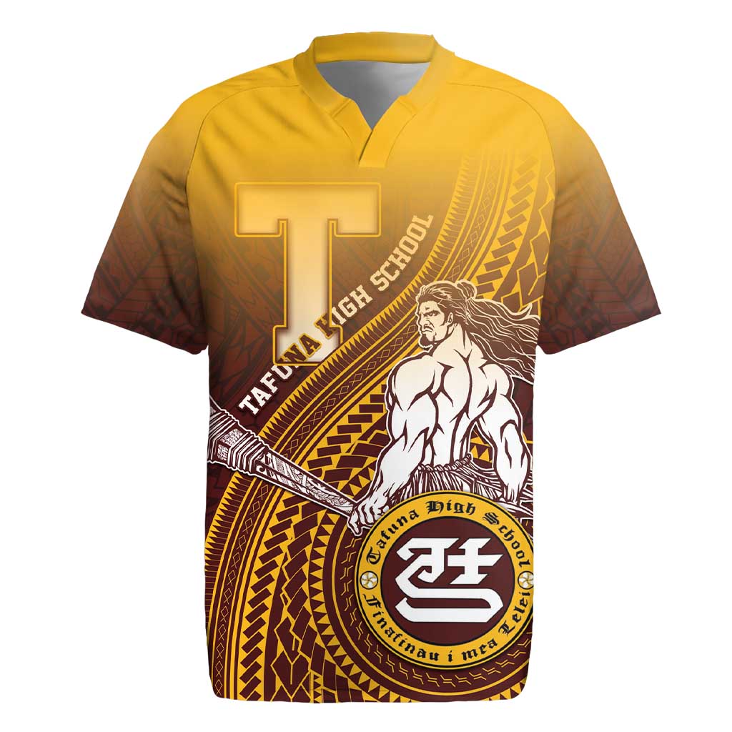 Personalized Tafuna High School Rugby Jersey Polynesian Warrior