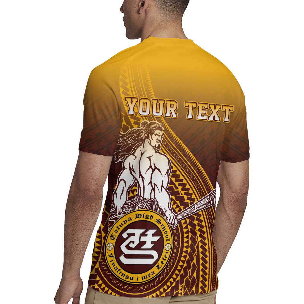 Personalized Tafuna High School Rugby Jersey Polynesian Warrior