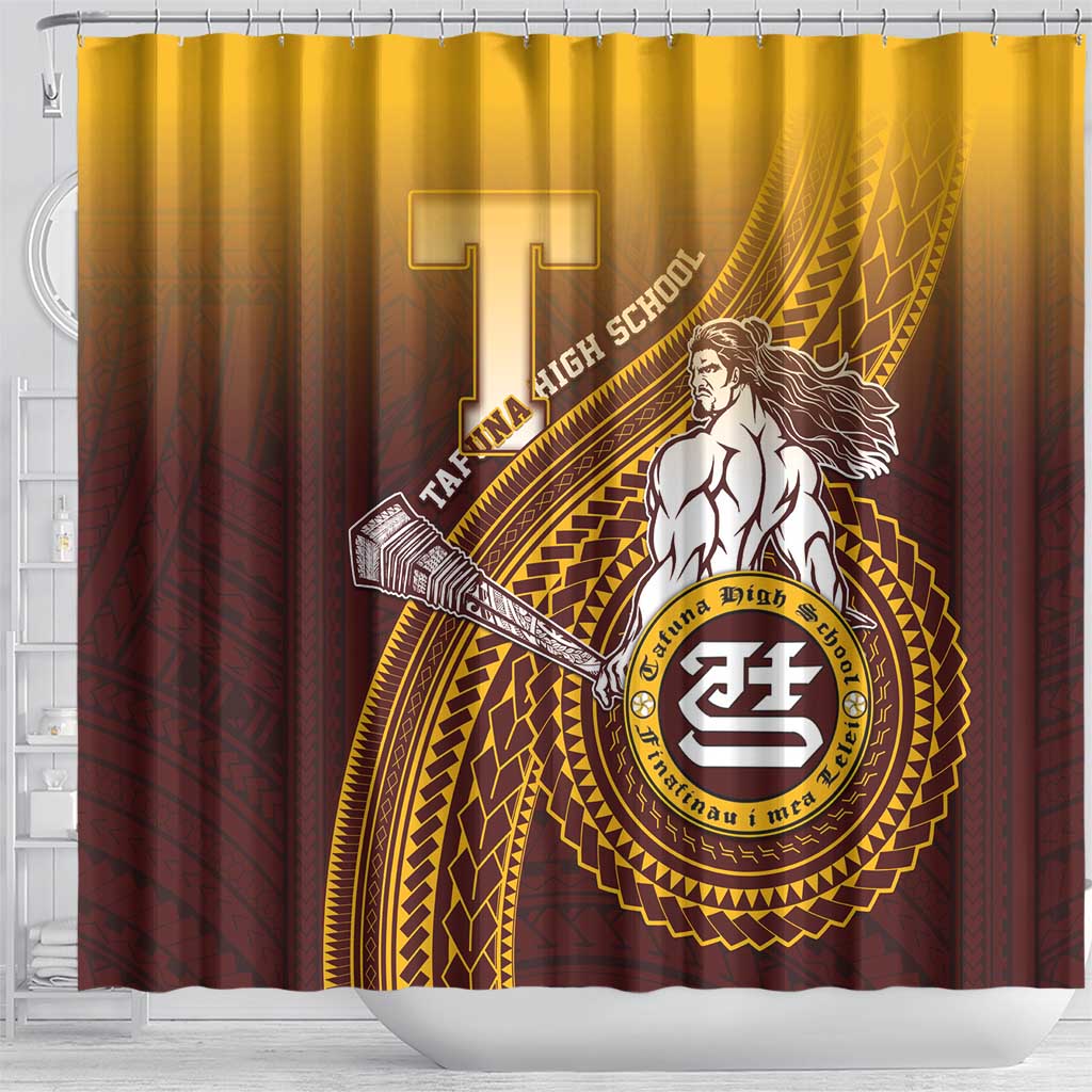 Tafuna High School Shower Curtain Polynesian Warrior