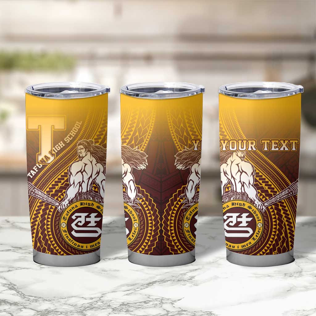 Personalized Tafuna High School Tumbler Cup Polynesian Warrior