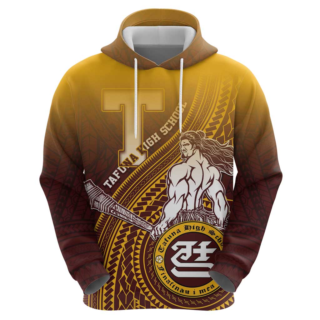Personalized Tafuna High School Zip Hoodie Polynesian Warrior