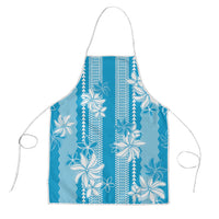 Hawaii Kakau Tribal Apron With Blue Tiare