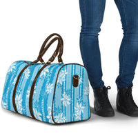 Hawaii Kakau Tribal Travel Bag With Blue Tiare