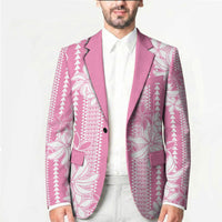 Hawaii Kakau Tribal Blazer With Pink Tiare