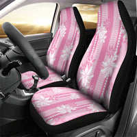 Hawaii Kakau Tribal Car Seat Cover With Pink Tiare LT05 - Polynesian Pride