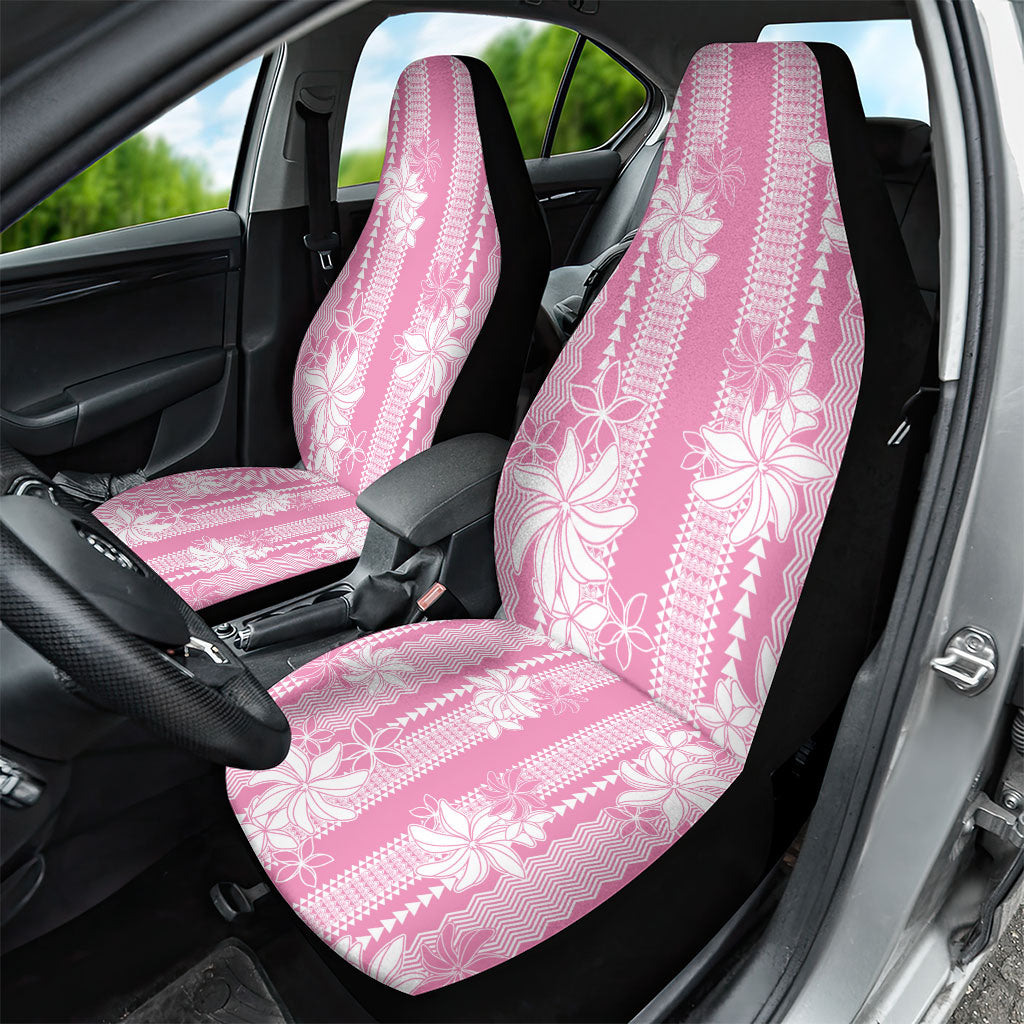 Hawaii Kakau Tribal Car Seat Cover With Pink Tiare LT05 - Polynesian Pride