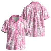 Hawaii Kakau Tribal Kid Hawaiian Shirt With Pink Tiare LT05 - Polynesian Pride