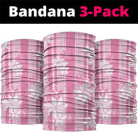 Hawaii Kakau Tribal Neck Gaiter With Pink Tiare