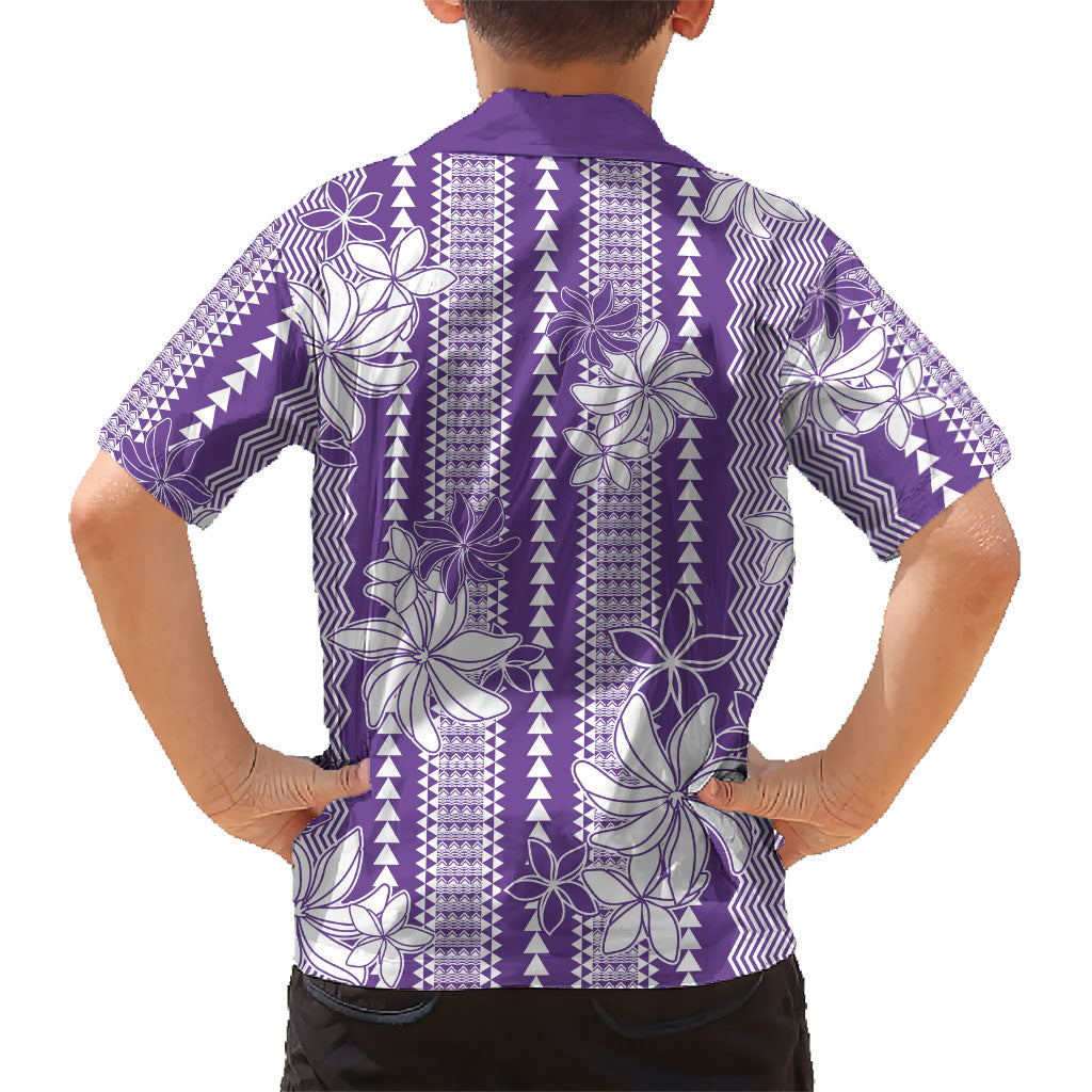 Hawaii Kakau Tribal Hawaiian Shirt With Purple Tiare