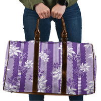 Hawaii Kakau Tribal Travel Bag With Purple Tiare LT05 Purple - Polynesian Pride