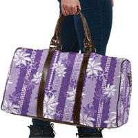 Hawaii Kakau Tribal Travel Bag With Purple Tiare LT05 - Polynesian Pride