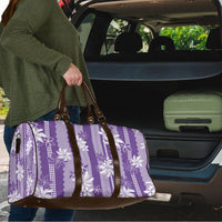 Hawaii Kakau Tribal Travel Bag With Purple Tiare LT05 - Polynesian Pride