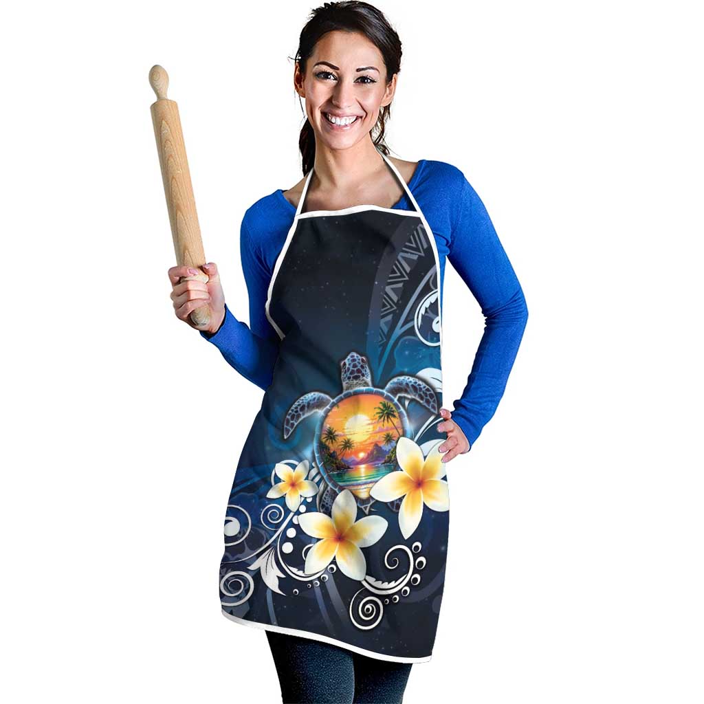 Hawaii Honu Apron Polynesian Curves Plumeria - Polynesian Pride