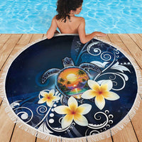 Hawaii Honu Beach Blanket Polynesian Curves Plumeria - Polynesian Pride