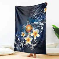 Hawaii Honu Blanket Polynesian Curves Plumeria - Polynesian Pride