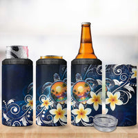 Hawaii Honu 4 in 1 Can Cooler Tumbler Polynesian Curves Plumeria - Polynesian Pride