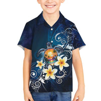 Hawaii Honu Family Matching Off Shoulder Maxi Dress and Hawaiian Shirt Polynesian Curves Plumeria - Polynesian Pride