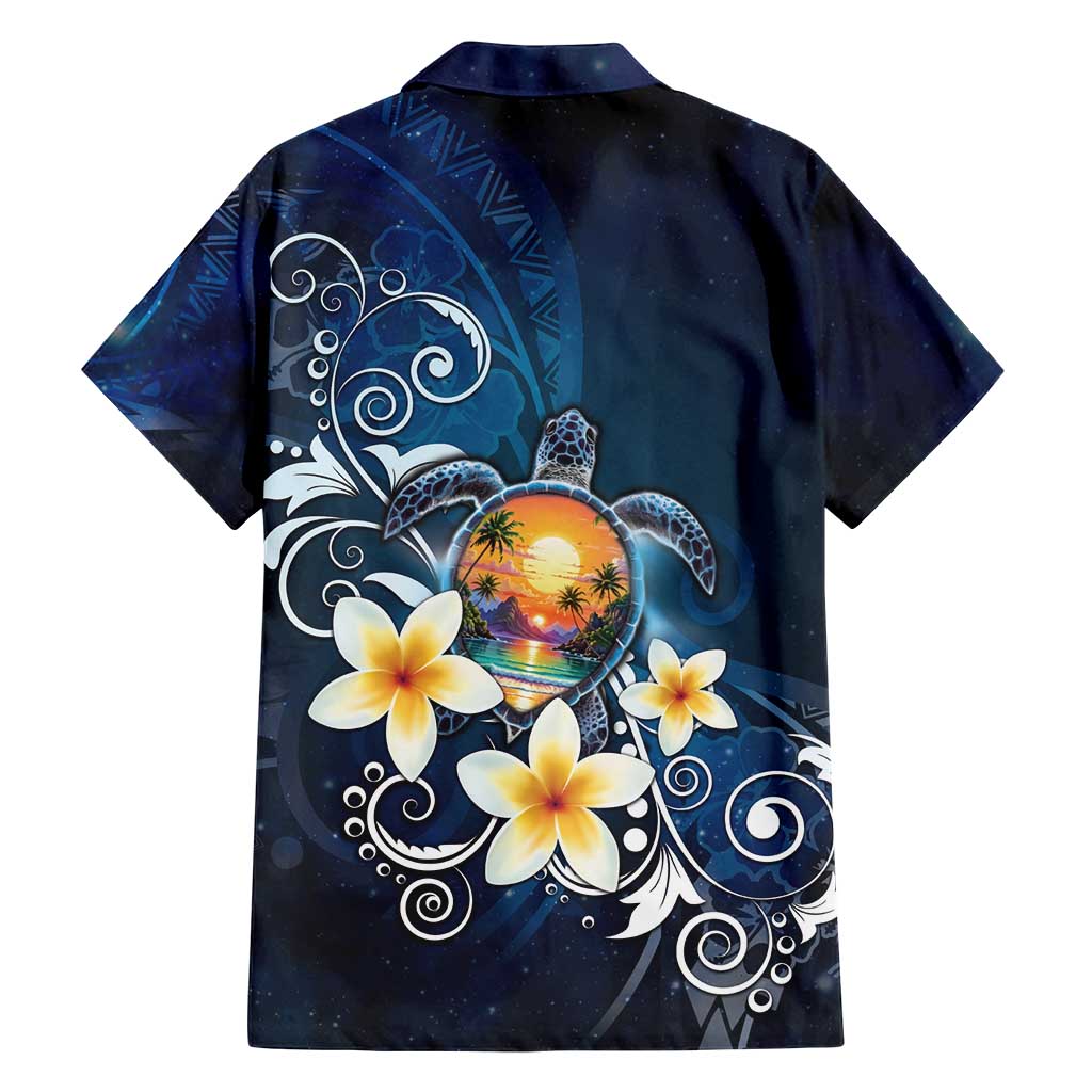 Hawaii Honu Family Matching Tank Maxi Dress and Hawaiian Shirt Polynesian Curves Plumeria - Polynesian Pride