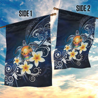 Hawaii Honu Garden Flag Polynesian Curves Plumeria - Polynesian Pride