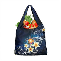 Hawaii Honu Grocery Bag Polynesian Curves Plumeria - Polynesian Pride