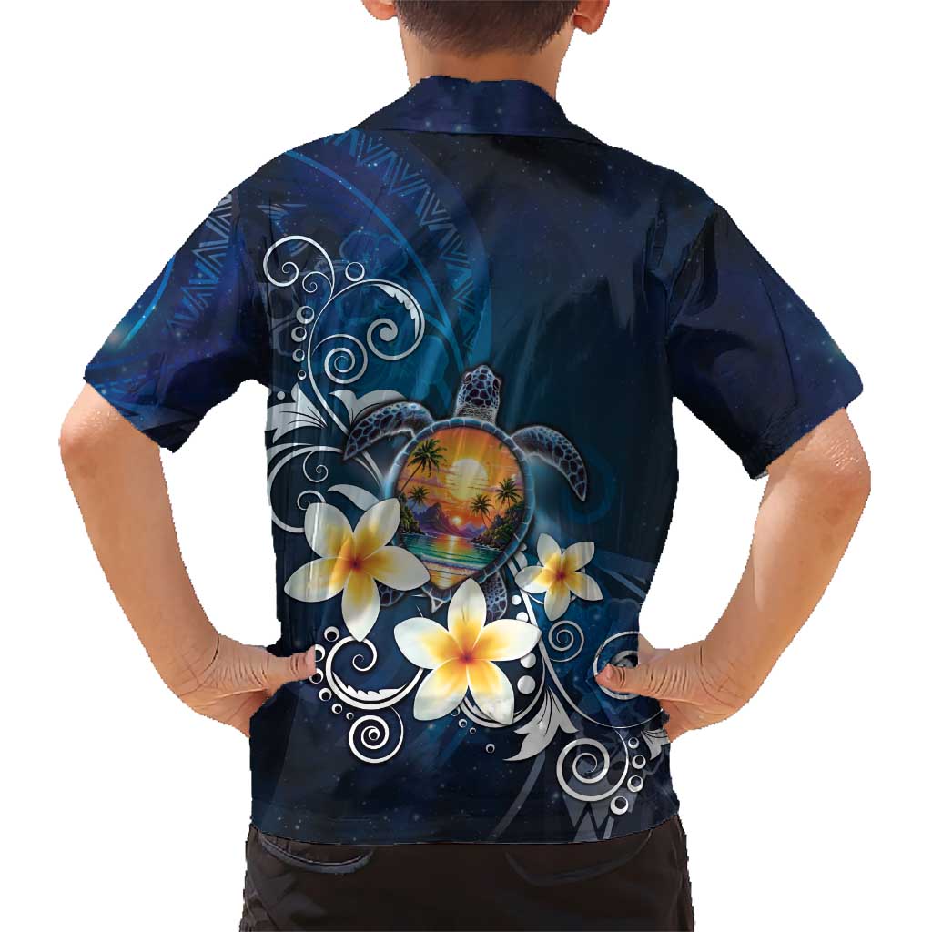 Hawaii Honu Hawaiian Shirt Polynesian Curves Plumeria - Polynesian Pride