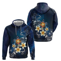 Hawaii Honu Hoodie Polynesian Curves Plumeria - Polynesian Pride