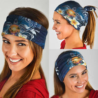 Hawaii Honu Neck Gaiter Polynesian Curves Plumeria - Polynesian Pride