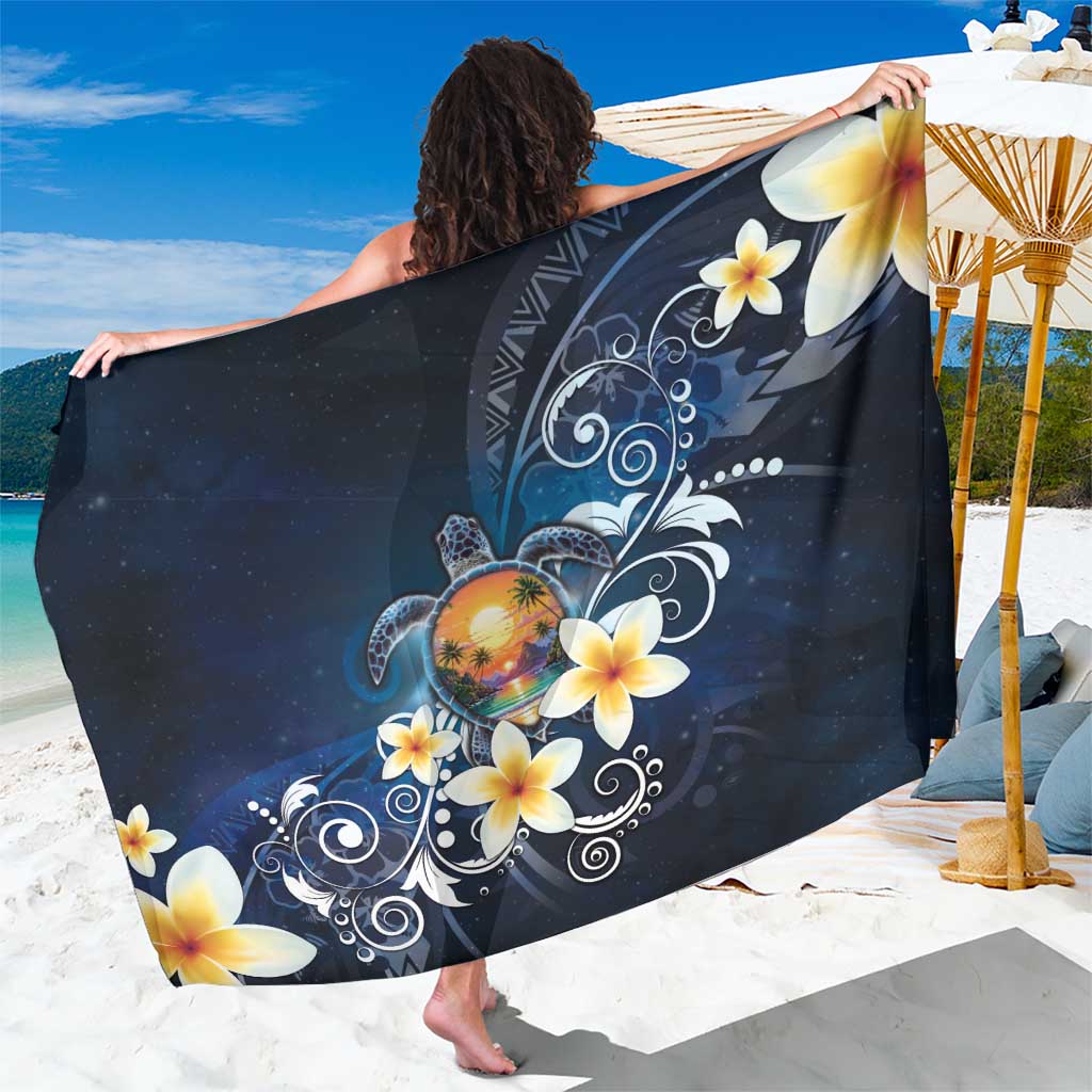 Hawaii Honu Sarong Polynesian Curves Plumeria - Polynesian Pride