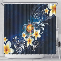 Hawaii Honu Shower Curtain Polynesian Curves Plumeria - Polynesian Pride