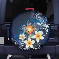 Hawaii Honu Spare Tire Cover Polynesian Curves Plumeria - Polynesian Pride