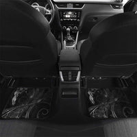 Hawaii Honu Car Mats Polynesian Curves Plumeria Grayscale - Polynesian Pride