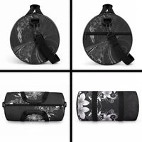 Hawaii Honu Duffle Bag Polynesian Curves Plumeria Grayscale LT05 - Polynesian Pride