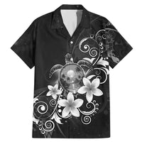 Hawaii Honu Family Matching Mermaid Dress and Hawaiian Shirt Polynesian Curves Plumeria Grayscale - Polynesian Pride