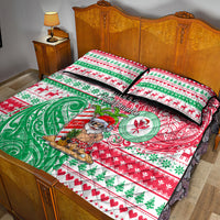Hawaii Christmas Quilt Bed Set Santa Claus Surf Mele Kalikimaka LT05 - Polynesian Pride