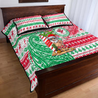 Hawaii Christmas Quilt Bed Set Santa Claus Surf Mele Kalikimaka LT05 - Polynesian Pride