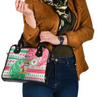 Hawaii Christmas Shoulder Handbag Santa Claus Surf Mele Kalikimaka LT05 - Polynesian Pride