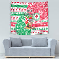 Hawaii Christmas Tapestry Santa Claus Surf Mele Kalikimaka LT05 - Polynesian Pride