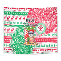 Hawaii Christmas Tapestry Santa Claus Surf Mele Kalikimaka LT05 - Polynesian Pride