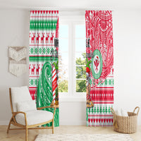 Hawaii Christmas Window Curtain Santa Claus Surf Mele Kalikimaka LT05 - Polynesian Pride