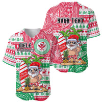 Personalized Hawaii Christmas Baseball Jersey Santa Claus Surf Mele Kalikimaka LT05 - Polynesian Pride