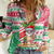 Personalized Hawaii Christmas Women Casual Shirt Santa Claus Surf Mele Kalikimaka LT05 Female Red - Polynesian Pride