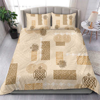 Vintage Lapita Bedding Set Iconic Double Face Pattern Beige