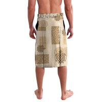 Vintage Lapita Lavalava Iconic Double Face Pattern Beige