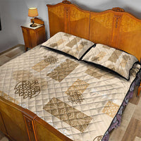 Vintage Lapita Quilt Bed Set Iconic Double Face Pattern Beige