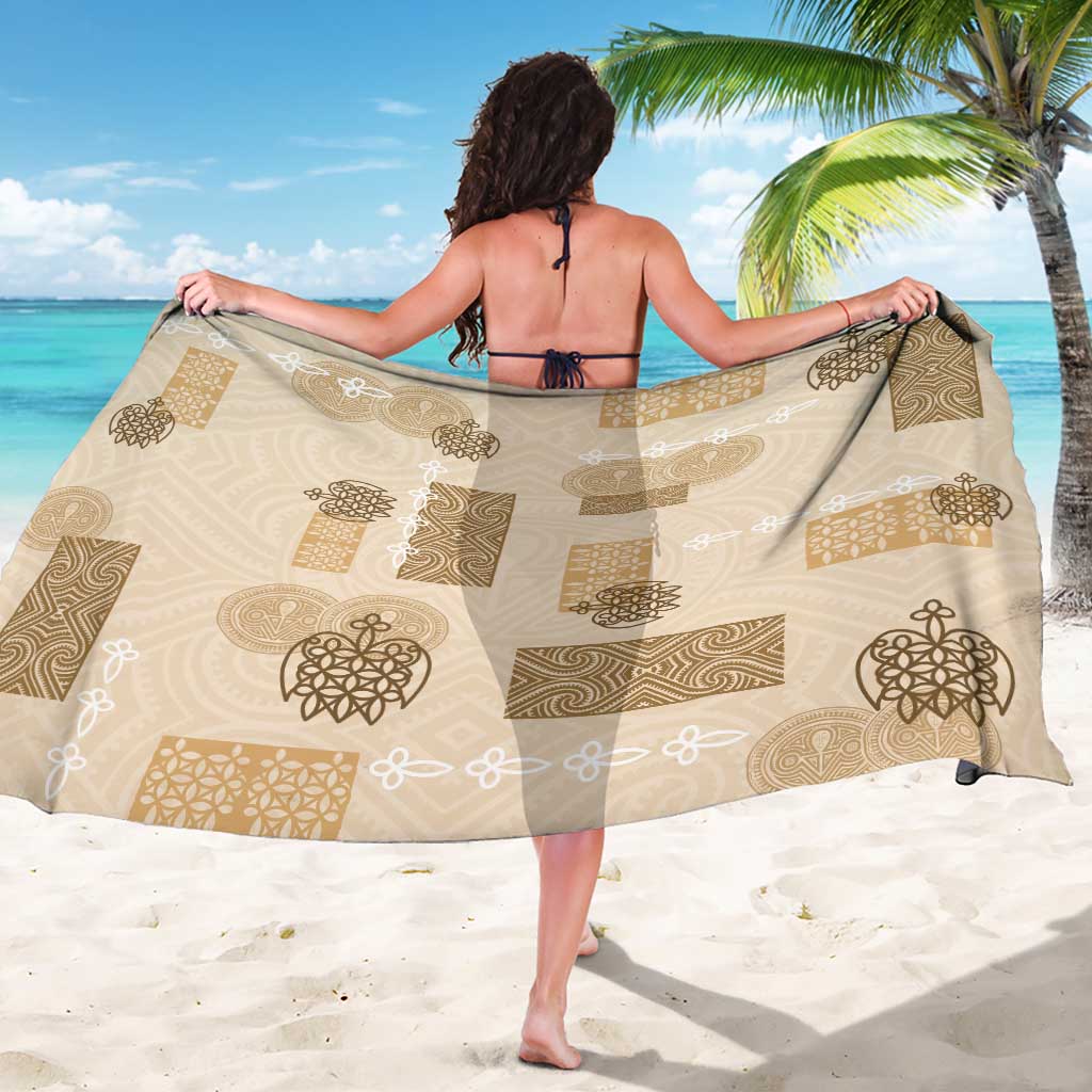 Vintage Lapita Sarong Iconic Double Face Pattern Beige