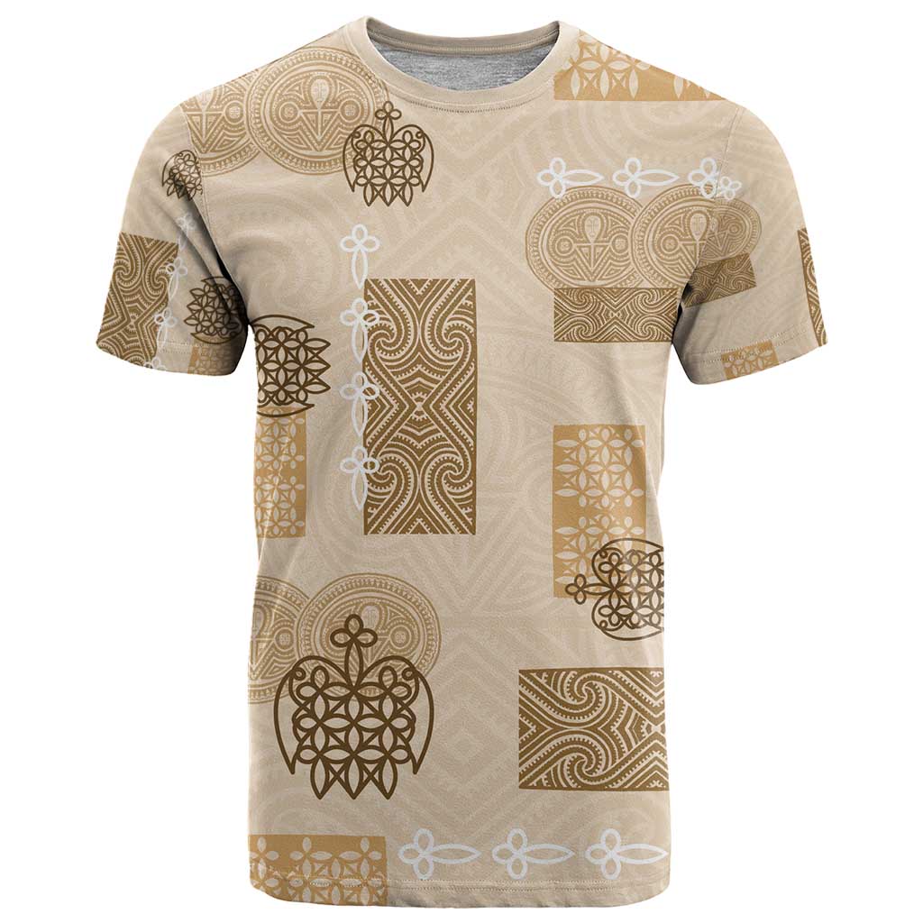 Vintage Lapita T Shirt Iconic Double Face Pattern Beige