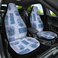 Vintage Lapita Car Seat Cover Iconic Double Face Pattern Blue