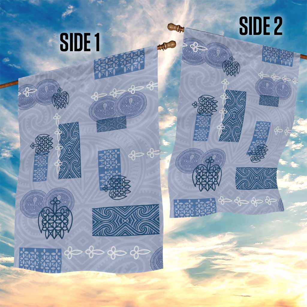 Vintage Lapita Garden Flag Iconic Double Face Pattern Blue