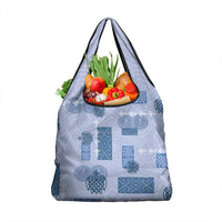 Vintage Lapita Grocery Bag Iconic Double Face Pattern Blue