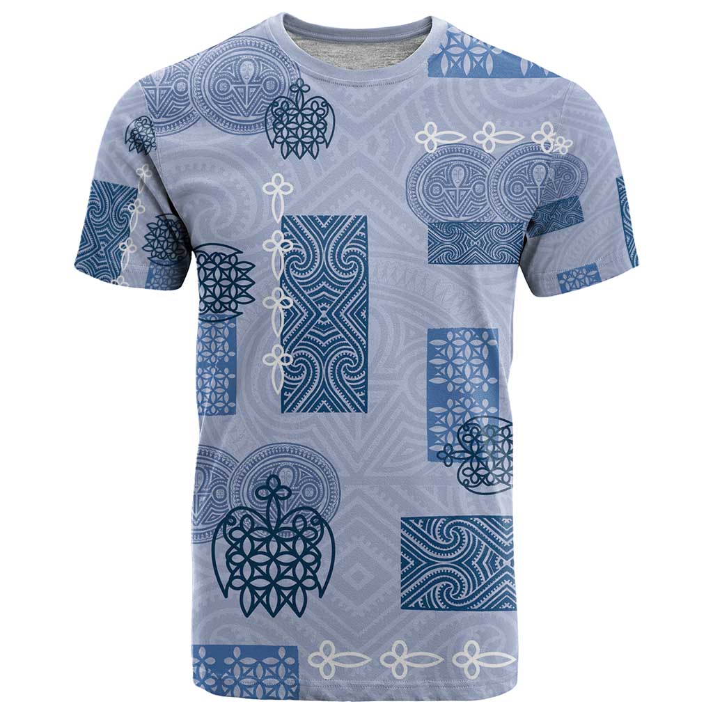 Vintage Lapita T Shirt Iconic Double Face Pattern Blue